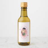 Roze Vlinders Quinceanera Wijn Etiket (Voorkant)