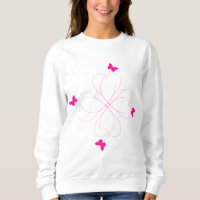 Roze Vlinders Sweatshirt