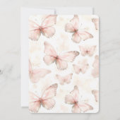  roze vlinders Vrijgezellenfeest Kaart (Achterkant)