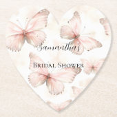  roze vlinders Vrijgezellenfeest Kartonnen Onderzetters (Voorkant)