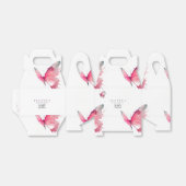 Roze Vlinders Wit Baby shower Bedankdoosjes (Uitgevouwen)