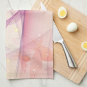 Roze vlindersluier theedoek (Quarter Fold)