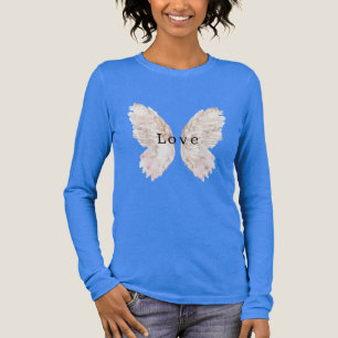 roze vlindervleugels Tri-Blend shirt