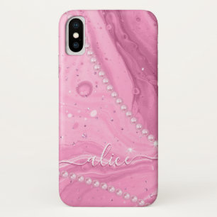 Roze vloeistof met peren         iPhone x hoesje