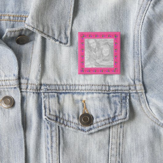 Roze Vloerrand Foto Button (In situ)