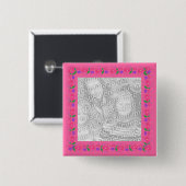 Roze Vloerrand Foto Button (Voorkant /achterkant)