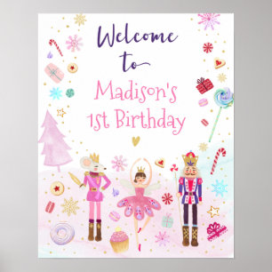 Roze voedingskraker Land van zoet Goedendag Poster
