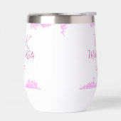 Roze voeg koppelnaam datum monogram glitter sparkl (Links)