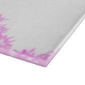 Roze voeg koppelnaam datum monogram glitter sparkl snijplank (Hoek)