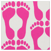 Roze Voet Prints Stof (Close Up)