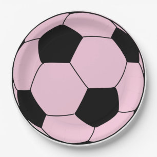 Roze Voetbal Football Papieren Bordje