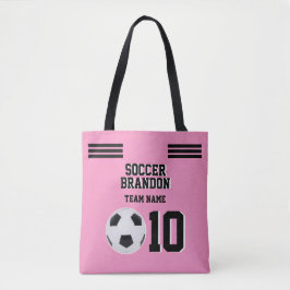 Roze voetbal roze canvas tas sport football monogr