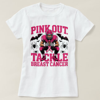 Roze Voetbalshirt TACKLE Borstkanker T-shirt