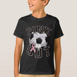 Roze Voetbalteam Borstkankerbewustzijn Maand T-shirt