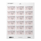 roze vogelkooi, liefdesvogels geven hun adreslabel etiket (Full Sheet)