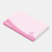 Roze Vogelmuziek Post-it® Notes (Schuin)