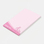 Roze Vogelmuziek Post-it® Notes (Schuin)