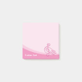Roze Vogelmuziek Post-it® Notes (Voorkant)