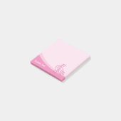 Roze Vogelmuziek Post-it® Notes (Schuin)