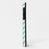 Roze vogelsilhouet op Chevron Stripes Case-Mate iPhone Case (Achterkant/links)