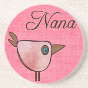 roze vogeltje nana zandsteen onderzetter