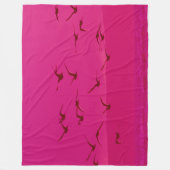 ROZE VOGELVLUCHT FLEECE DEKEN (Voorkant)