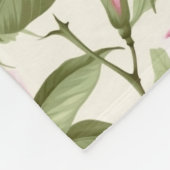 Roze volken fleece deken (Hoek)