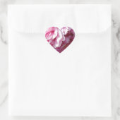 Roze volken hart sticker (Tas)