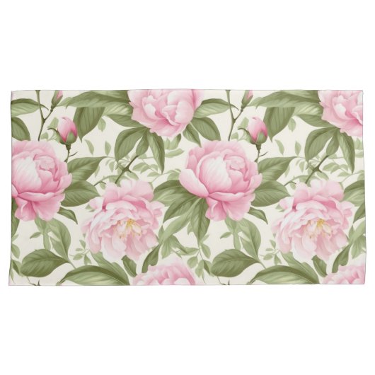 Roze volken kussensloop (Voorkant-Rechts)