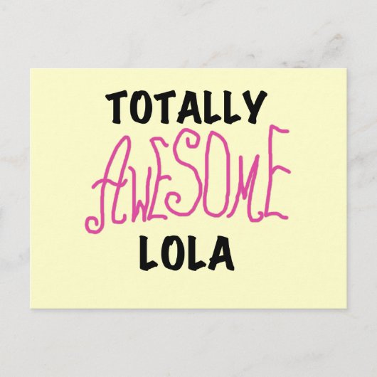 Roze Volledig Geweldige Lola T-shirts en geschenke Briefkaart (Voorkant)