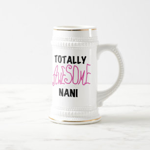 Roze Volledig Geweldige Nani T-shirts en geschenke Bierpul