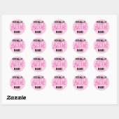 Roze Volledig Geweldige Nani T-shirts en geschenke Ronde Sticker (Vel)