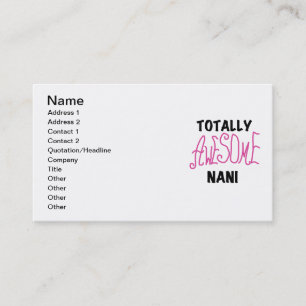 Roze Volledig Geweldige Nani T-shirts en geschenke Visitekaartje