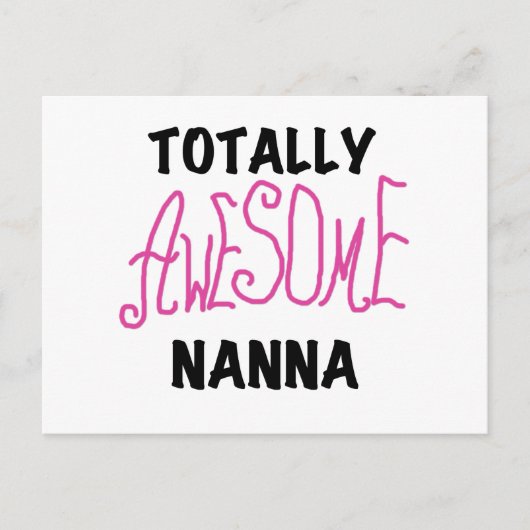 Roze Volledig Geweldige Nanna T-shirts en geschenk Briefkaart (Voorkant)