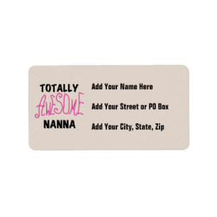 Roze Volledig Geweldige Nanna T-shirts en geschenk Etiket