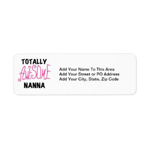 Roze Volledig Geweldige Nanna T-shirts en geschenk Etiket