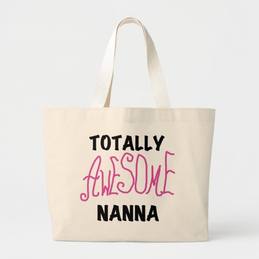 Roze Volledig Geweldige Nanna T-shirts en geschenk Grote Tote Bag (Voorkant)