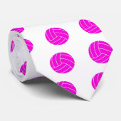 Roze volleybal stropdas (Opgerold)