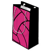 Roze volleyball Gift Bag Klein Cadeauzakje (Achterkant Gekanteld)