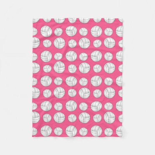 Roze volleybalpatroon fleece deken (Voorkant)