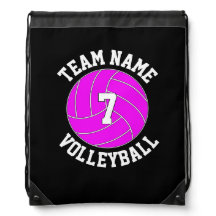 Roze Volleybalteamnaam en afspeelnummer Aangepast