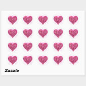Roze vonkende hartliefde ronde sticker (Vel)