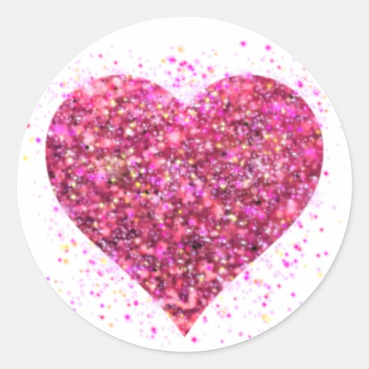 Roze vonkende hartliefde ronde sticker (Voorkant)