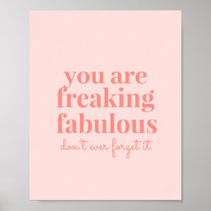 Roze, voor de vervaardiging geschikte Inspirerend Poster