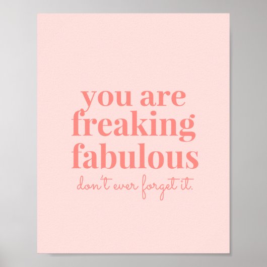 Roze, voor de vervaardiging geschikte Inspirerend Poster (Voorkant)