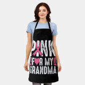 Roze voor mijn grootmoeder borstkanker schort (Gedragen)