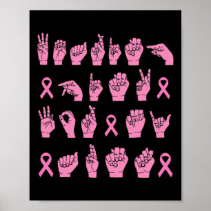 Roze voor mijn tante Gebarentaal Borstkanker Supo Poster