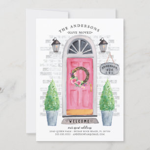 Roze vooraankondiging van het verplaatsen van de d kaart