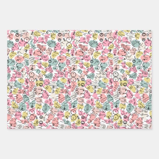 roze voorblad in papiervorm inpakpapier vel (Voorkant)