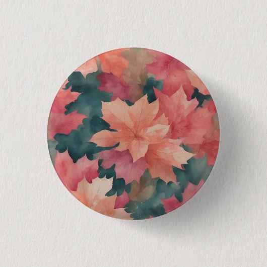 Roze voorlooppatroon ronde button 3,2 cm (Voorkant)